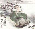 何家英画幽谷仕女图人体水墨画工|何家英画家仕女画图片